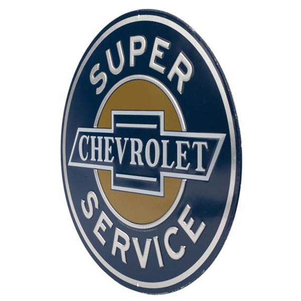Chevrolet Super Service Embossed Tin Sign | 50074-S