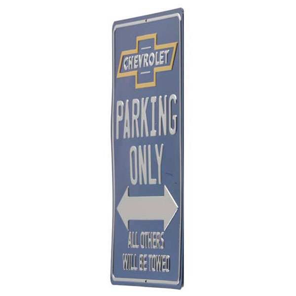 Chevrolet Parking Only Embossed Tin Sign | 90153838-S