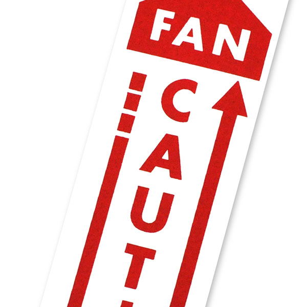 1961 Pontiac Full Size CAUTION FAN DECAL RED EACH | DT0433