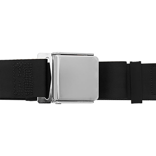 1967 Pontiac Full Size CHROME FLIP STYLE LAP BELT, BLACK 74