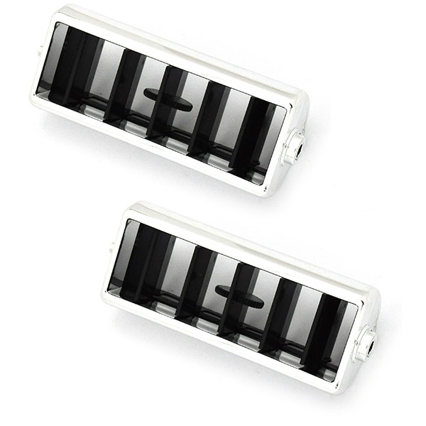 1970 Chevrolet Nova/Chevy II DASH VENT CENTER OUTLETS (FOR CARS WITH A/C) CHROME - PR | IN2061C