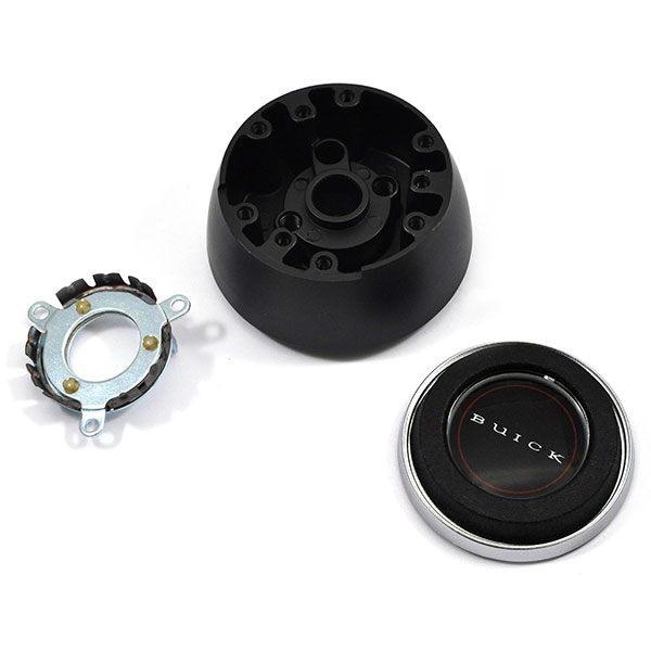 1968 Buick Skylark/GS/Regal/GN AFTERMARKET STEERING WHEEL KIT (WOOD WHEEL WITH BLACK ANODIZED SPOKES, 14'' OUTSIDE DIAMETER) | ST6474S