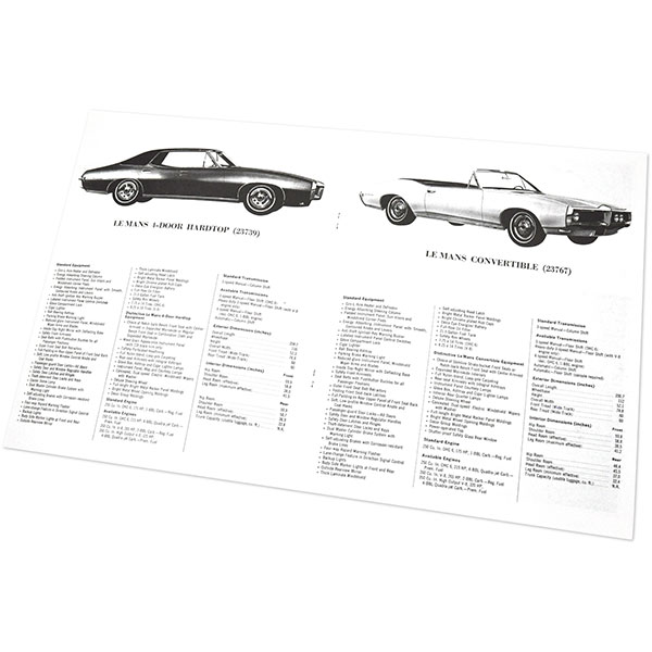 1968 Pontiac GTO/LeMans/Tempest ILLUSTRATED FACTS & FEATURE MANUAL | MP0238
