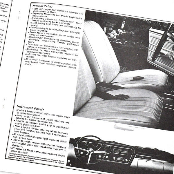 1967 Pontiac GTO/LeMans/Tempest ILLUSTRATED FACTS & FEATURES MANUAL | MP0213