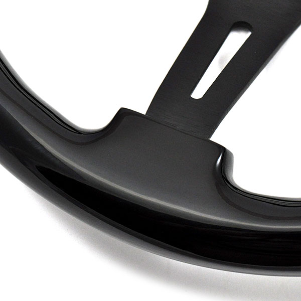 1964 Chevrolet El Camino AFTERMARKET STEERING WHEEL (DARK BLACK WOOD WHEEL WITH BLACK ANODIZED SPOKES, 14'' OUTSIDE DIAMETER) | ST4191C