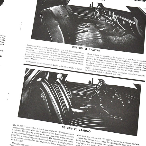 1968 Chevrolet El Camino FACTS & FEATURE MANUAL | MP0245