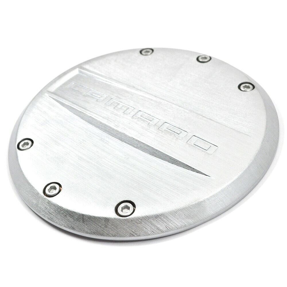 2011 Chevrolet Camaro GAS DOOR COVER WITH CAMARO LOGO (SATIN SILVER; DIECAST METAL) GM 92212671 | 92212671
