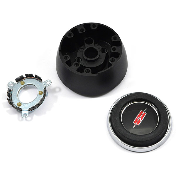 1967 Oldsmobile Cutlass/442/F85 AFTERMARKET STEERING WHEEL KIT (DARK BLACK WOOD WHEEL WITH CHROME SPOKES, 14 | ST2000T