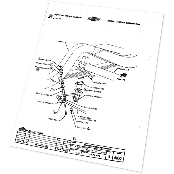 1961 Chevrolet Corvette FACTORY ASSEMBLY MANUAL | BK1122O