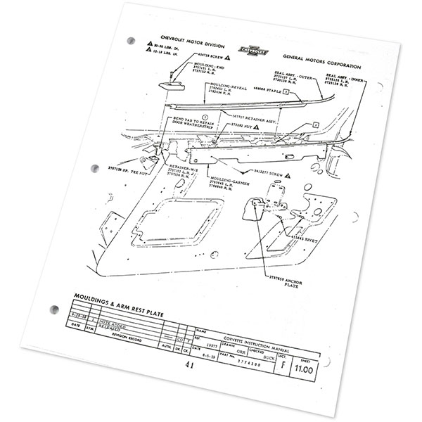 1960 Chevrolet Corvette FACTORY ASSEMBLY MANUAL | BK1123O