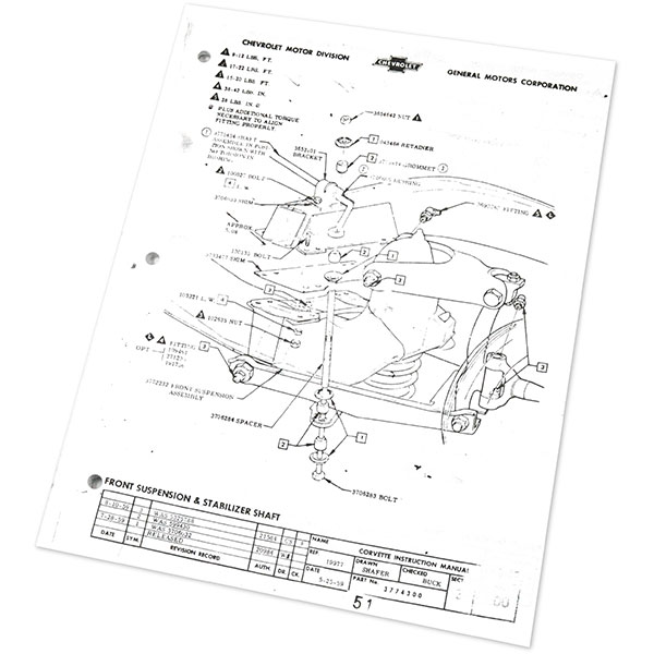 1959 Chevrolet Corvette FACTORY ASSEMBLY MANUAL | BK1124O