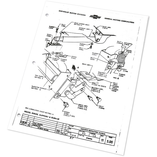 1956 Chevrolet Corvette FACTORY ASSEMBLY MANUAL | BK1126O