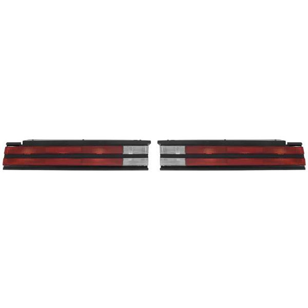 1984 Buick Skylark/GS/Regal/GN TAIL LAMP LENS AND BEZEL SET; BLACK BEZELS - 6 PIECE SET | XL10024S