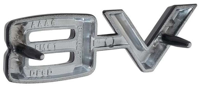 1966 Mopar Dodge/Chrysler/Plymouth 66-70 DODGE PLYMOUTH V-8 FRONT FENDER EMBLEM EACH | 2579748