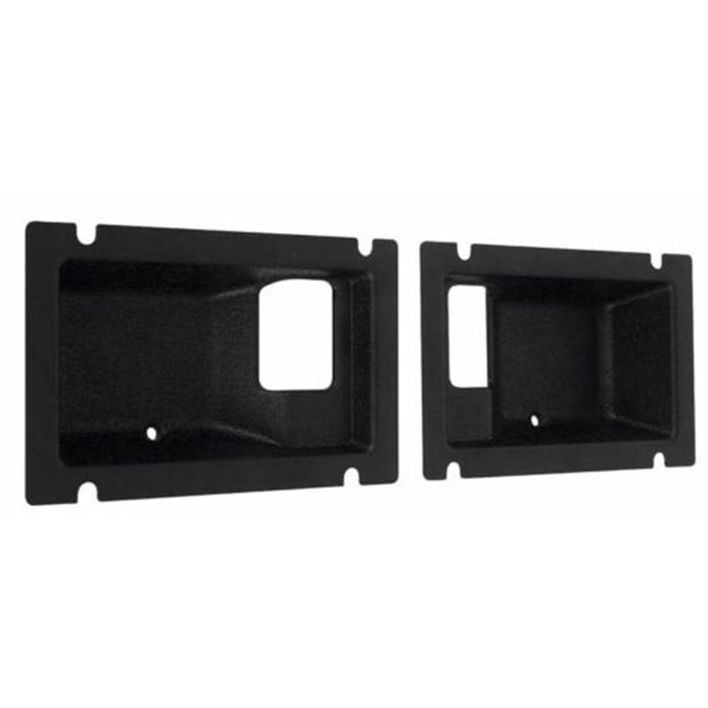 1978 GM Truck DOOR HANDLE CUP ESCUTCHEONS BLACK SHOW-QUALITY PAIR EXCEPT BASE MODELS | 364373