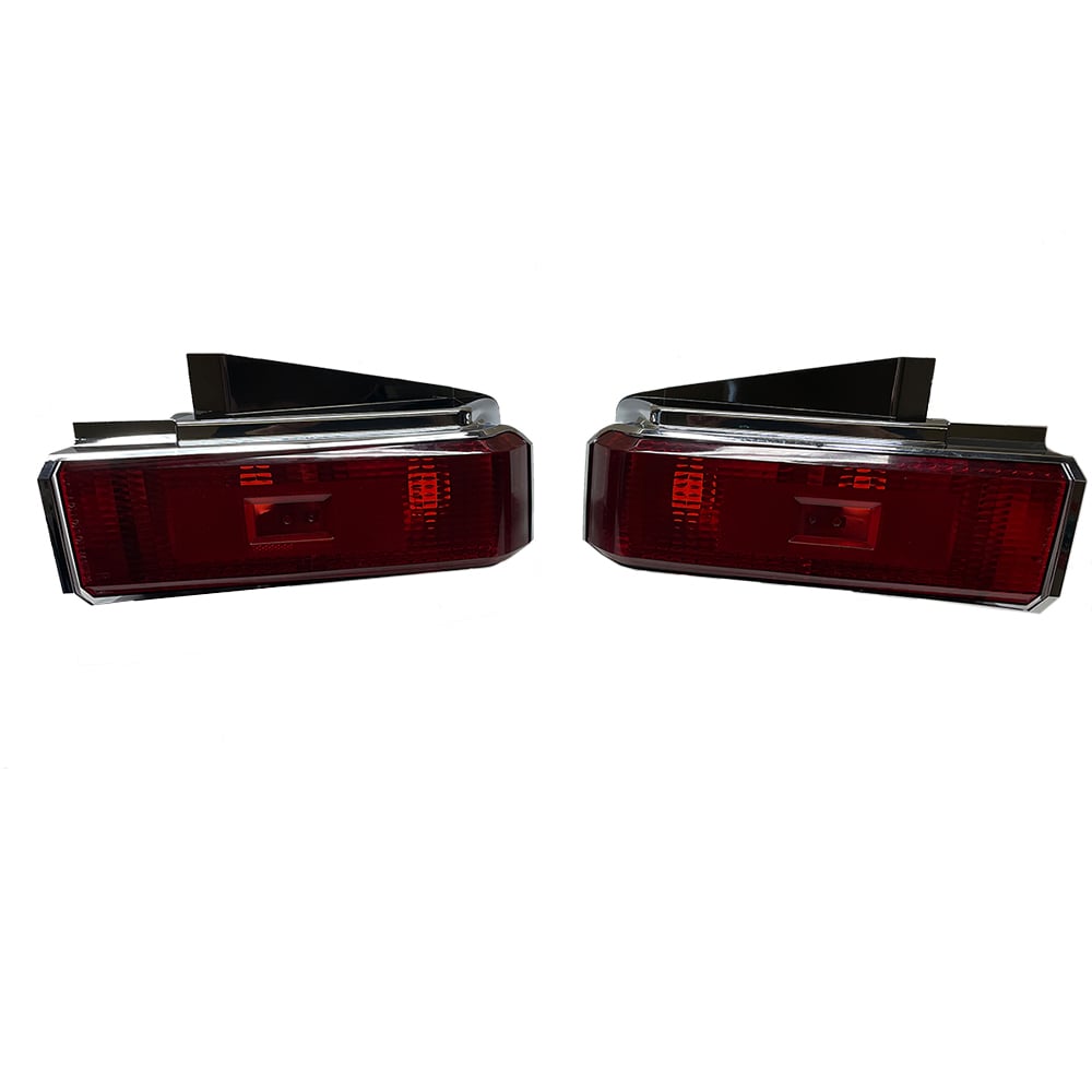 1981 Oldsmobile Cutlass/442/F85 TAIL LAMP ASSEMBLIES; WITHOUT EMBLEMS; WITH CHROME BEZEL; 2 DOOR (RWD) MODELS; LH & RH; PAIR | XL10008T