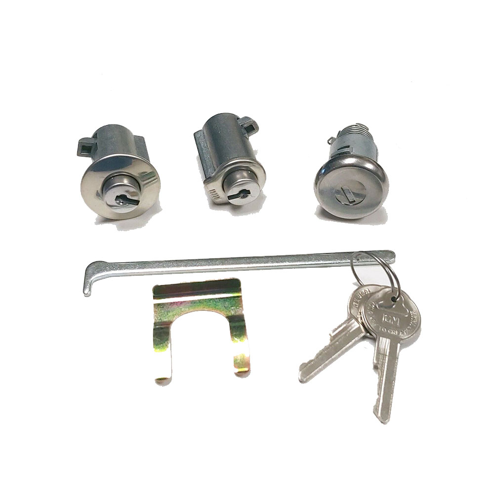 1966 Pontiac GTO/LeMans/Tempest CONSOLE; GLOVEBOX & TRUNK LOCK SET 196AG | KL10013G