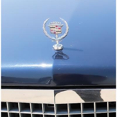 1989 Cadillac Cars HOOD ORNAMENT; CREST AND WREATH; CHROME | 25536110