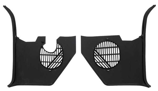 1966 Chevrolet Impala/Caprice/Bel Air INTERIOR KICK PANELS; WITH AIR CONDITIONING; BLACK; PAIR | IN10152P