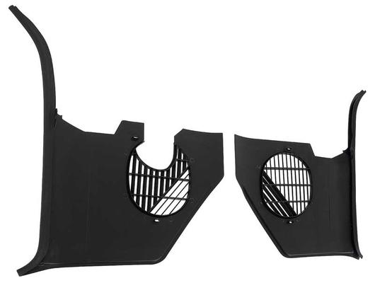 1966 Chevrolet Impala/Caprice/Bel Air INTERIOR KICK PANELS; WITH AIR CONDITIONING; BLACK; PAIR | IN10152P