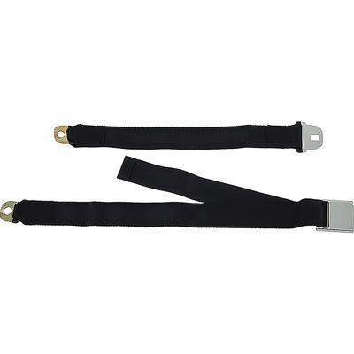 1969 Pontiac Firebird/TransAm REAR SEAT BELT; DELUXE INTERIOR; SILVER STARBURST BUTTON; BLACK BELT | 154676
