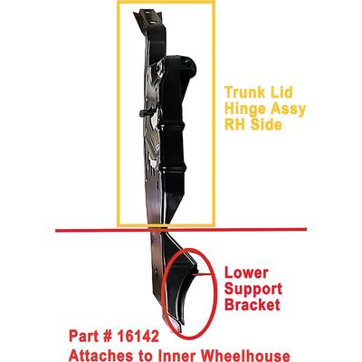 1972 Chevrolet Nova/Chevy II TRUNK LID HINGE LOWER SUPPORT SET | BP10079N