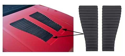 1988 Chevrolet Camaro Z28; IROC; HOOD LOUVER ORNAMENTS; WITH HARDWARE; RH AND LH; PAIR | 748557