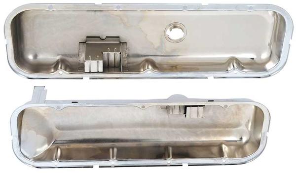 1983 Chevrolet El Camino VALVE COVERS; 396-454 BIG BLOCK; WITH BOOSTER NOTCH, WITHOUT BAFFLES; CHROME | EN10066Z