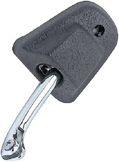 1971 GM Truck INTERIOR MIRROR BRACKET; DELUXE STYLE; CHROME ARM WITH MOUNTING BRACKET AND BLACK BOOT; EACH; GM 3954785; 3989629 | IN10106K