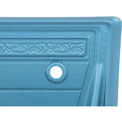 1972 GM Truck DELUXE INTERIOR DOOR PANELS; WITH UPPER SCROLL DESIGN; LIGHT BLUE; PAIR | IN10112K