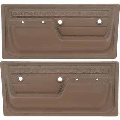 1972 GM Truck DELUXE INTERIOR DOOR PANELS; WITH UPPER SCROLL DESIGN; BROWN; PAIR | IN10115K