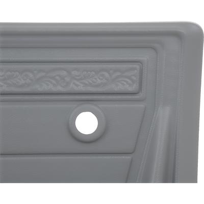 1972 GM Truck DELUXE INTERIOR DOOR PANELS; WITH UPPER SCROLL DESIGN; GRAY; PAIR | IN10116K