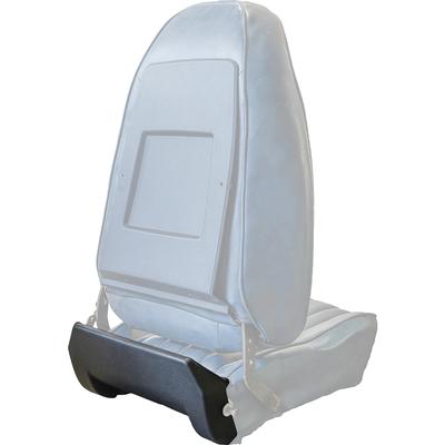 1977 Chevrolet Nova/Chevy II BUCKET SEAT REAR BOTTOM FRAME COVERS; BLACK; PAIR; VARIOUS MODELS | 9640479