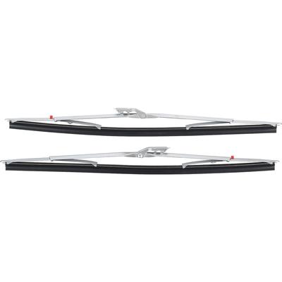 1967 Chevrolet El Camino ANCO WINDSHIELD WIPER BLADE SET; LONG FRAME; RED BUTTON REFILL; 1/4