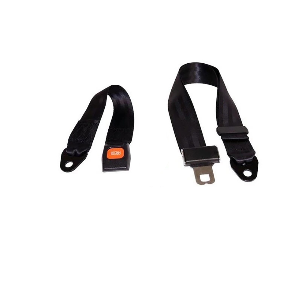 1960 Chevrolet Corvair UNIVERSAL PUSH BUTTON LAP SEAT BELTS BLACK - EACH | IN10189Z