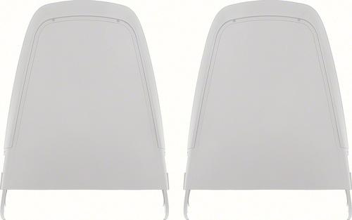 1971 Mopar Dodge/Chrysler/Plymouth BUCKET SEAT BACK PANELS; EARLY STYLE; PAIR; WHITE | IN10030J