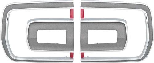 1968 Mopar Dodge/Chrysler/Plymouth TAIL LAMP BEZELS; WITH HARDWARE; DIE-CAST; RH & LH; PAIR | XL10004J