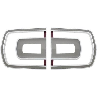 1968 Mopar Dodge/Chrysler/Plymouth TAIL LAMP BEZELS; WITH HARDWARE; DIE-CAST; RH & LH; PAIR | XL10004J