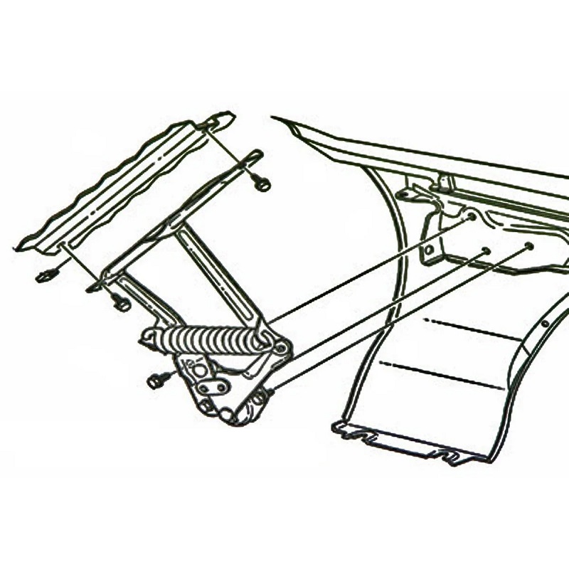 1972 Oldsmobile Cutlass/442/F85 HOOD HINGE REAR SPACERS; PAIR | HB10019T