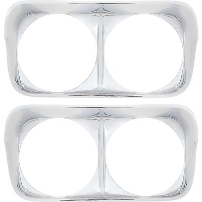 1968 Chevrolet Impala/Caprice/Bel Air HEADLAMP BEZEL SET; CHROME DIE-CAST; GM 3917467; 3917468; PAIR | *R1000
