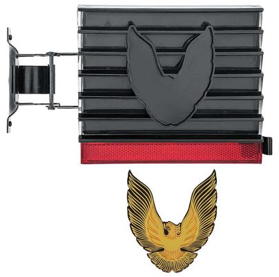 1981 Pontiac Firebird/TransAm FUEL DOOR ASSEMBLY WITH BRACKET AND EMBLEM; SMOKE WITH GOLD BIRD | R278148