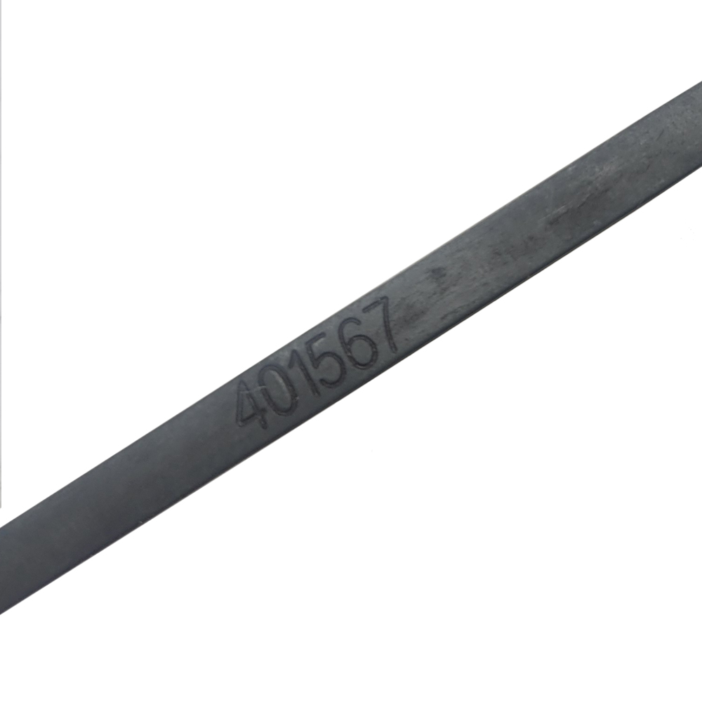 1980 Oldsmobile Cutlass/442/F85 DIPSTICK WITH 350 ENGINE - FACTORY FIRST DESIGN DIPSTICK WITH #401567 STAMPED ON IT. HANDLE HAS BLUE PLASTIC TIP. | EN2507T