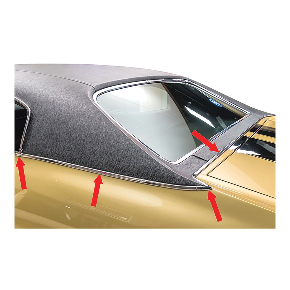 1971 Chevrolet Chevelle/Malibu VINYL TOP MOLDING SET (7 PIECE KIT) NEW | XP4757V