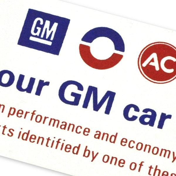 1968 Oldsmobile Cutlass/442/F85 455-4V KEEP YOUR GM ALL GM AIR CLEANER DECAL PP (D00010) | DC1875T