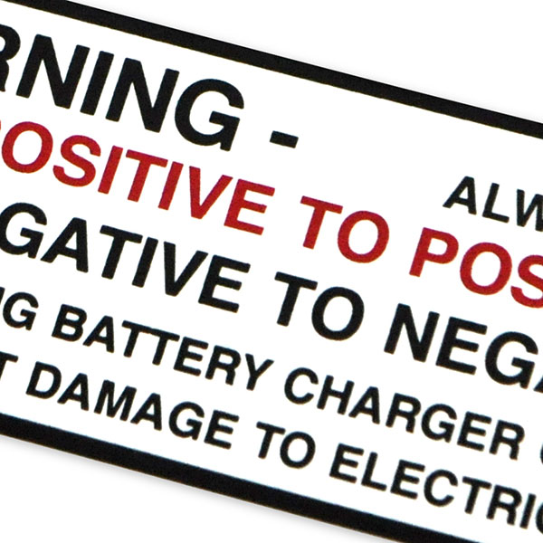 1964 Oldsmobile Cutlass/442/F85 BATTERY WARNING DECAL (D00191) | DC2069T