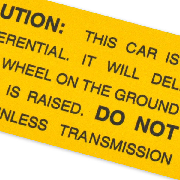1963 Oldsmobile Cutlass/442/F85 ANTI-SPIN / POSI DECAL (DO0070) | DC2218T