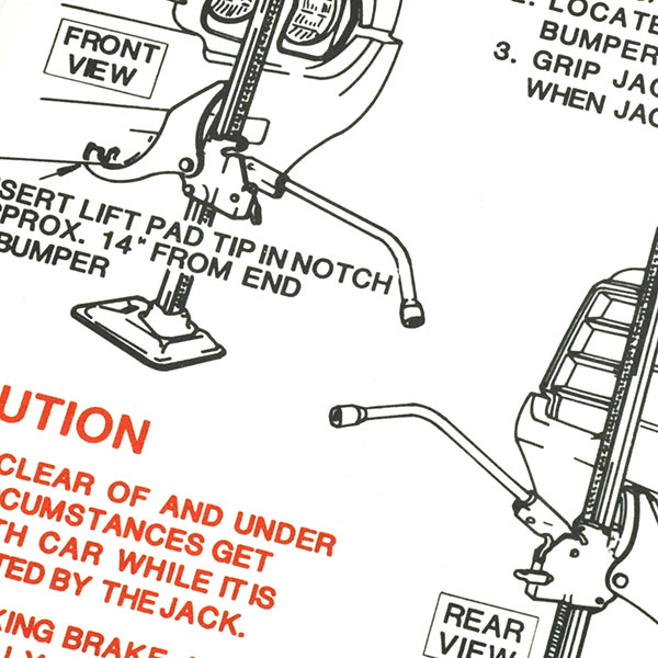 1966 Oldsmobile Cutlass/442/F85  A BODY JACK INSTRUCTION  (D00089) | DC2225T