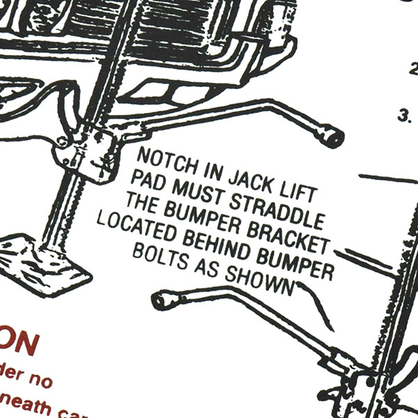 1969 Oldsmobile Cutlass/442/F85  A BODY JACK INSTRUCTION  (D00079) | DC2231T