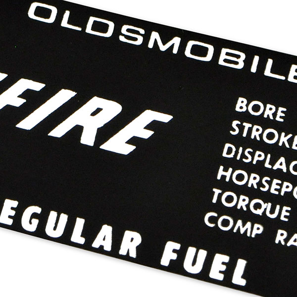 1967 Oldsmobile Cutlass/442/F85  330/250 HP VALVE COVER DECAL  (D00114) | DC2256T