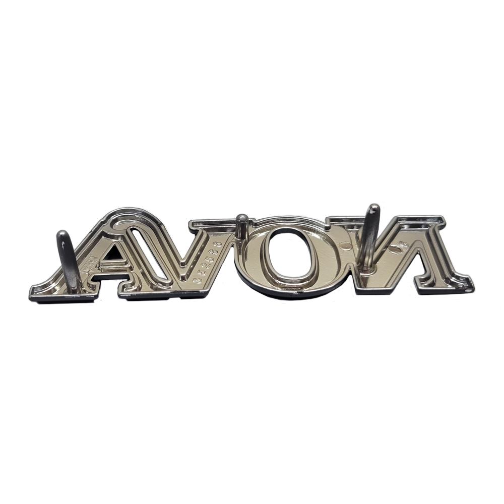1975 Chevrolet Nova/Chevy II FRONT FENDER EMBLEM - CHROME WITH BLACK HIGHLIGHTS 3 MOUNTING STUDS GM 358756 - EA | EM1991N